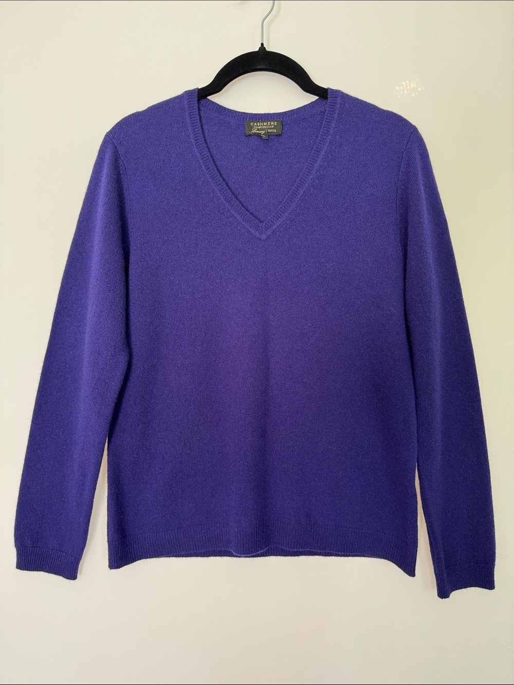 Charter Club Royal Purple Cashmere V-Neck Sweater